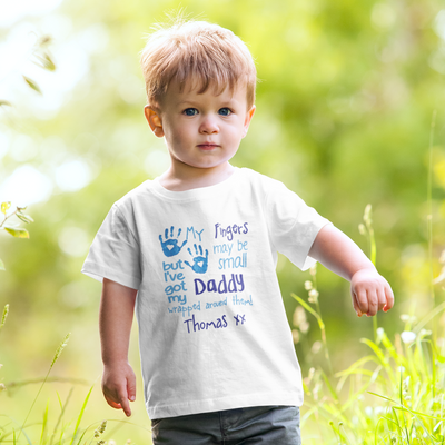Personalised Father's Day T-Shirt  for Boys - My fingers may be small